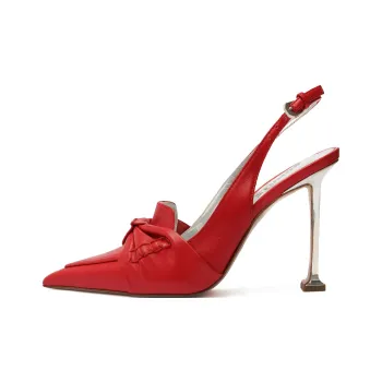 Schutz Fiorella Flared Heel High Heels 10cm Women's Red