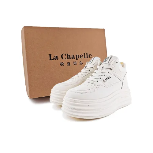 La Chapelle Skateboard Shoes Women's High-Top Ecru