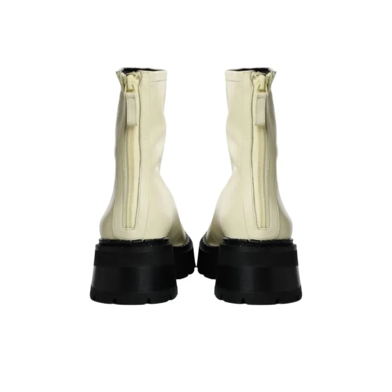 By Far Ankle Boots 5cm Women's Milk White-3