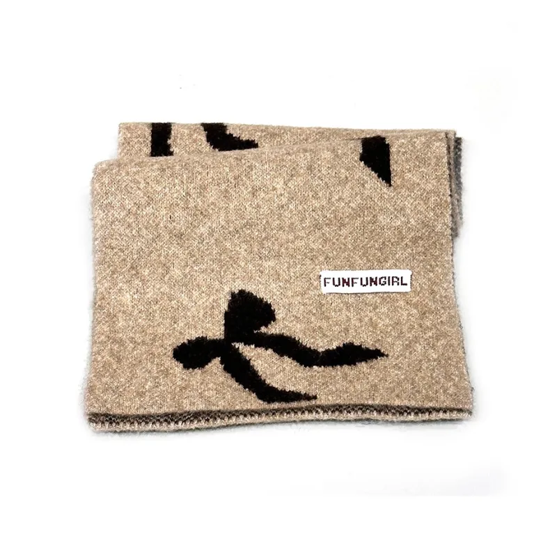 PISHUSHU Wool Blend Knit Scarves Women's-6