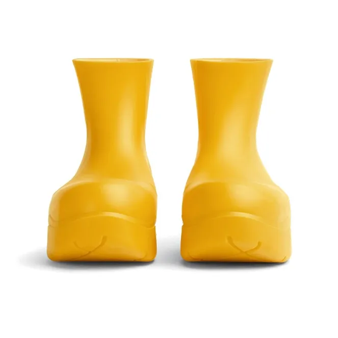 Bottega Veneta Puddle Rain Boots Ankle Boots Women's Yellow-2