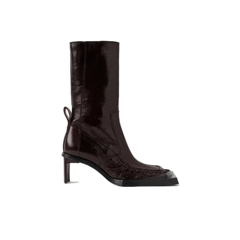 MIISTA Ankle Boots 6cm Women's Brown-1