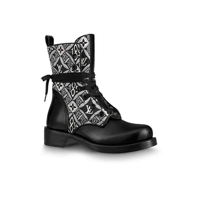 LOUIS VUITTON Metropolis Boots 'Black White Monogram' Women's-1