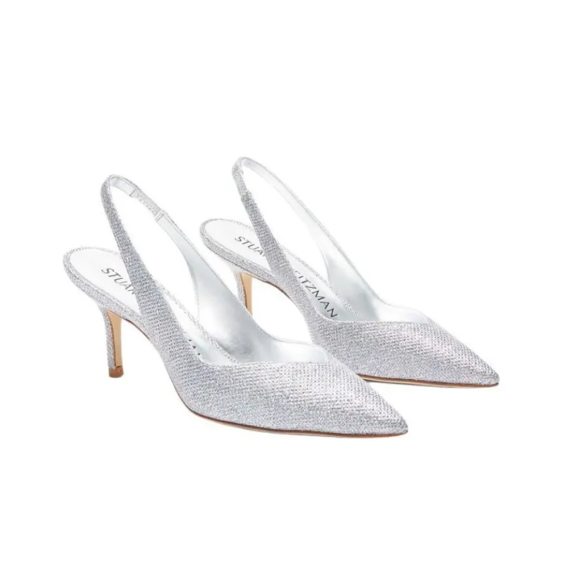 Stuart Weitzman/SW Eva 75 High Heels 7.5cm Women's Silver-2