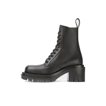 Bottega Veneta Lug Short Martin Boots 7cm Women's Black