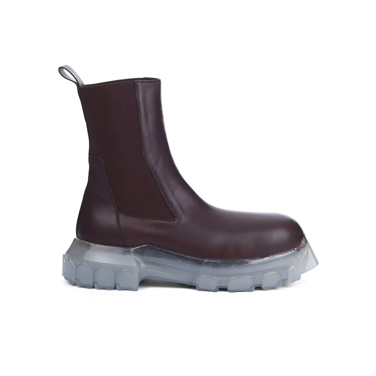 RICK OWENS/RO Beatle Bozo Chelsea Boots Men's Dark Brown-1