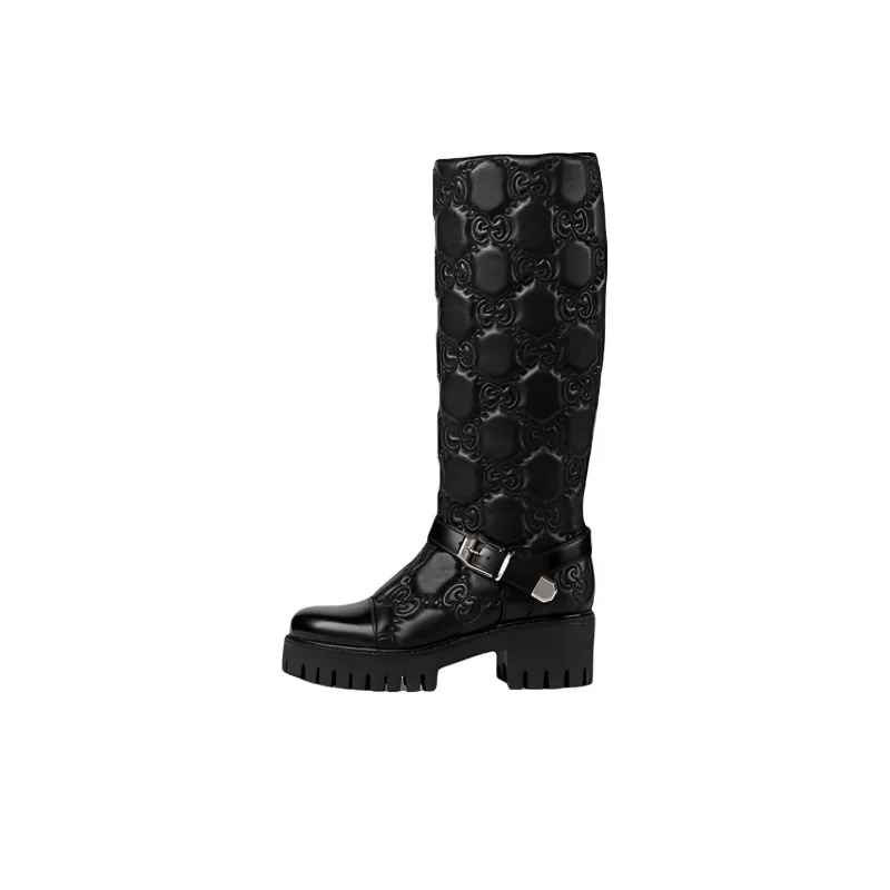 GUCCI Knee high Boots Women's Black-0