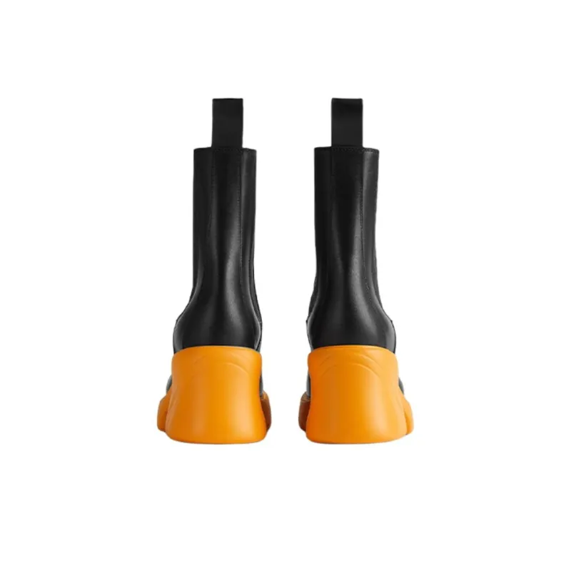Bottega Veneta Flash Boots Black Tangerine Women's-4