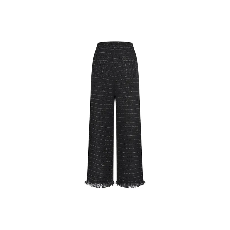 RARE Knitted Sports Pants Women's Black-2