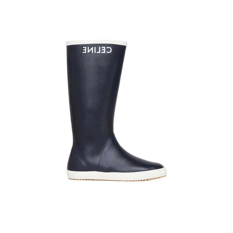 CELINE Les Bottes De Pont Knee-high Boots Women's Marine Blue-1