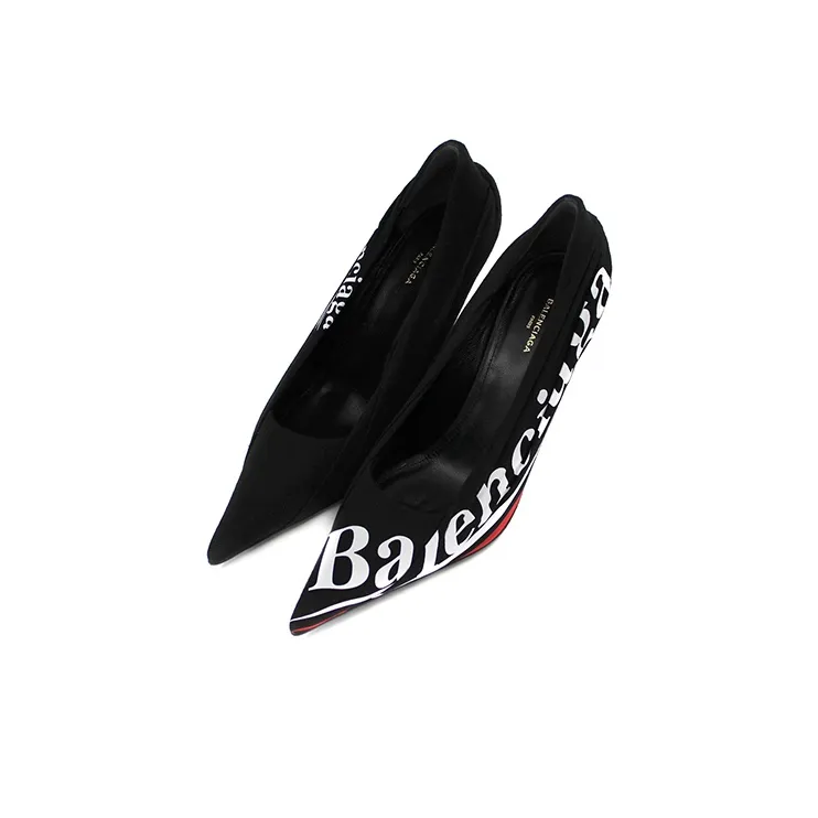 Balenciaga Campaign Logo Pumps 'Black' Women's-2