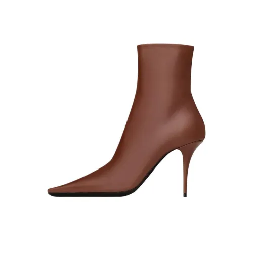 SAINT LAURENT Ashley Ankle Boots 9cm Women's Brown