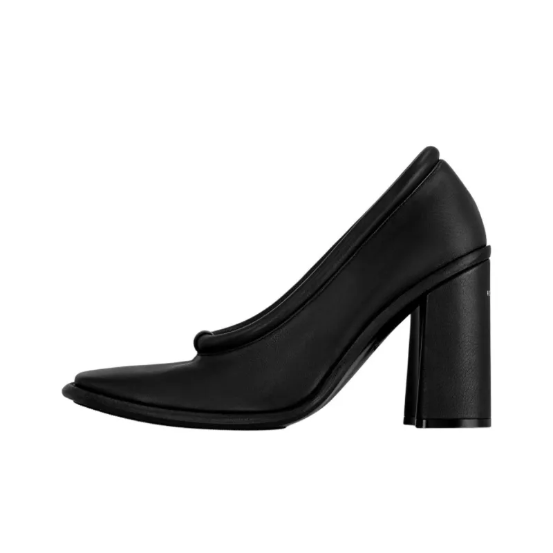 LOUIS VUITTON Berlin Chunky Heel High Heels 9.5cm Women's Black-0