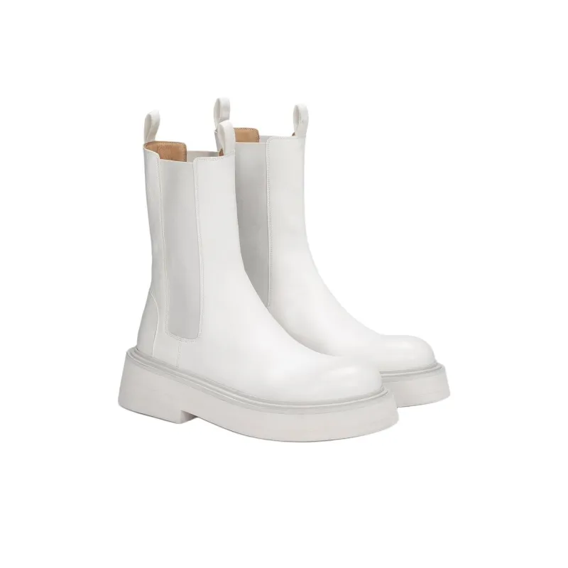 Marsèll Zuccone Short Chelsea Boots Men's White-2