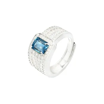 AIDAQIAN S925 Silver Ring Open And Adjustable Men's