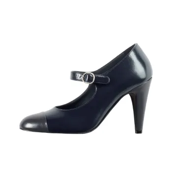 CHANEL High Heels Women's Marine Blue