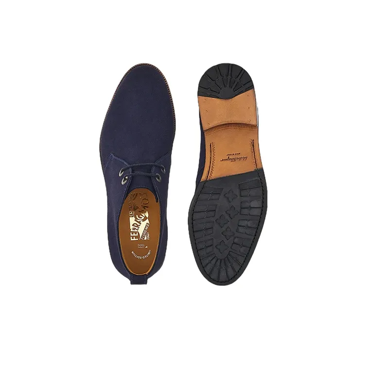 FERRAGAMO Ankle Boots Men's Navy-4