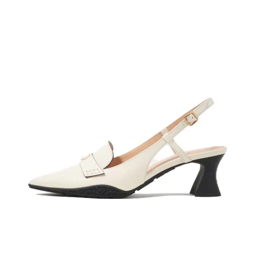 COACH Nikola Chunky Heel High Heels 5.7cm Women's White