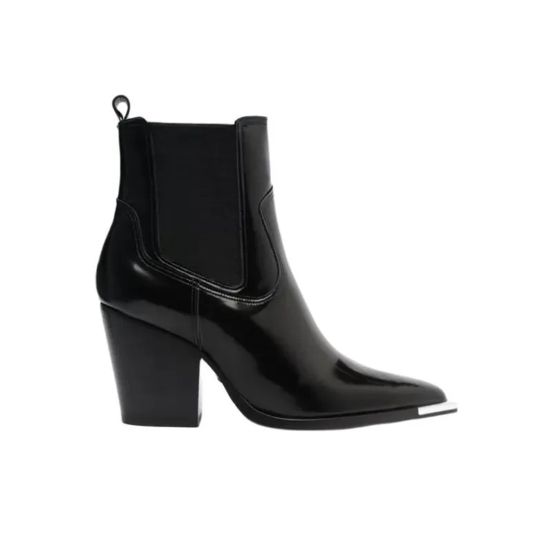 Schutz Tina Short Chelsea Boots 8.3cm Women's Black-1