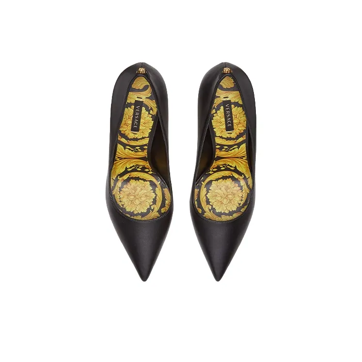VERSACE Barocco High Heels Women's Low-Top Black-3
