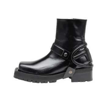 DIESEL D Texan Harness Ankle Boots Men's Black