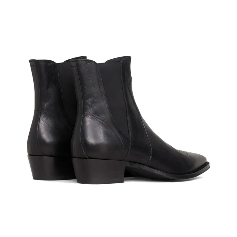 CELINE Camargue Short Chelsea Boots Men's Black-5