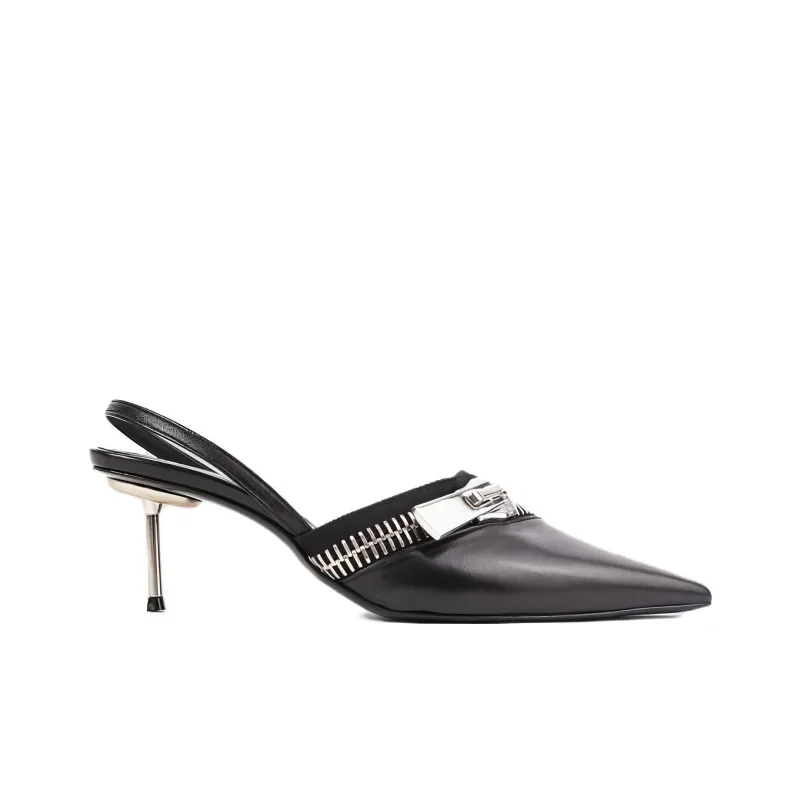COPERNI Zip 60mm Leather Slingback Pumps-2