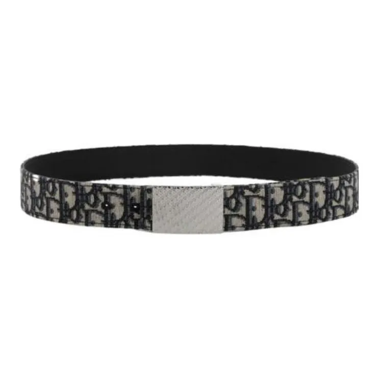 DIOR Oblique Jacquard Grained Calfskin Belt-1