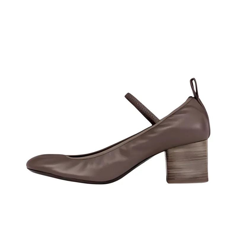 Lemaire Block Heel High Heels 5.5cm Women's Umber-0