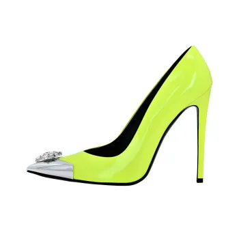 PHILIPP PLEIN Decollete Slim Heel High Heels 12cm Women's Green