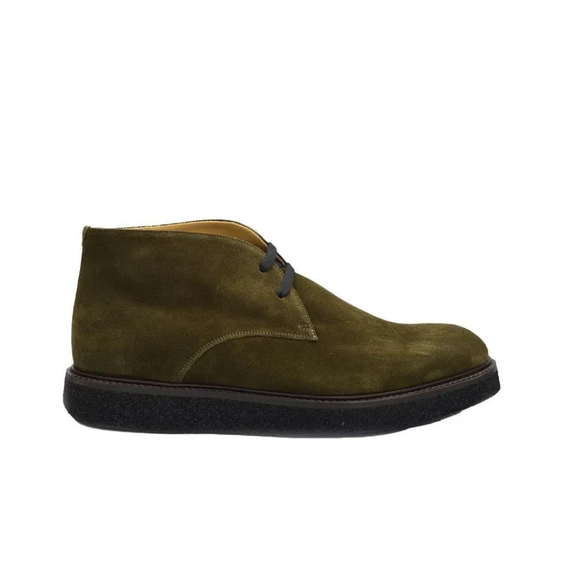 CORNELIANI Ankle Boots Men's Olive Green-1