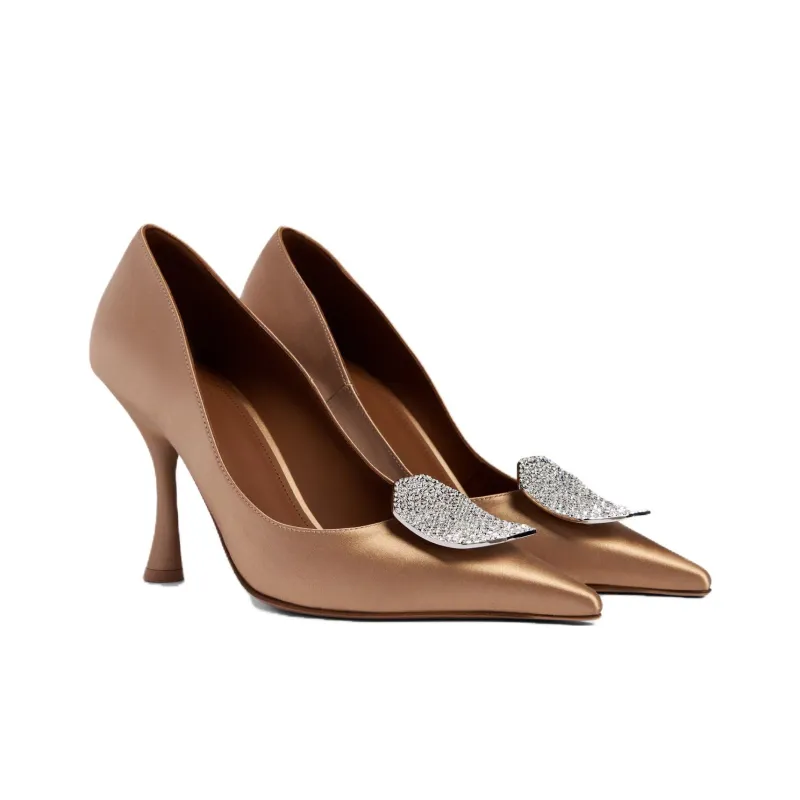 Malone Souliers Vonn Slim Heel High Heels 9cm Women's Tan-2