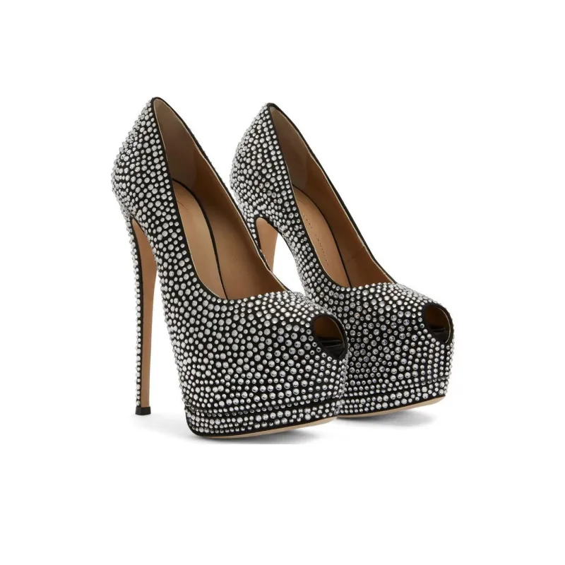 Giuseppe Zanotti Sharon 140mm Rhinestone embellished Heels Women's-2