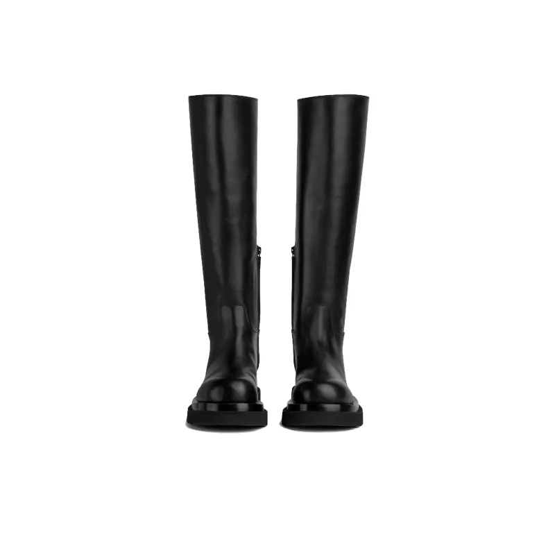Bottega Veneta Bottega Venetta Knee High Lug Boot Black-3