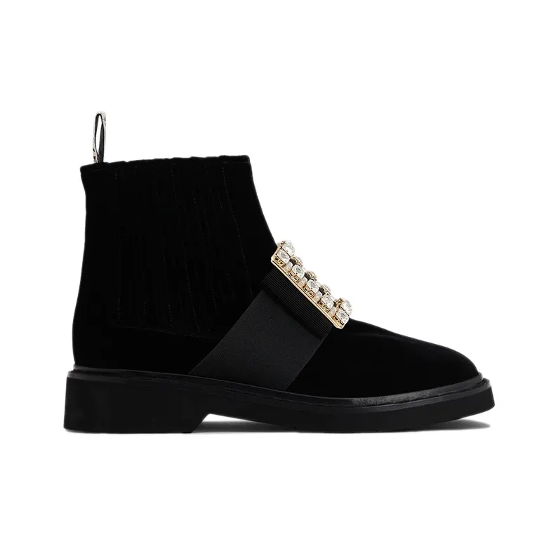 Roger Vivier Viv' Rangers Chelsea Boots Women's Black-1