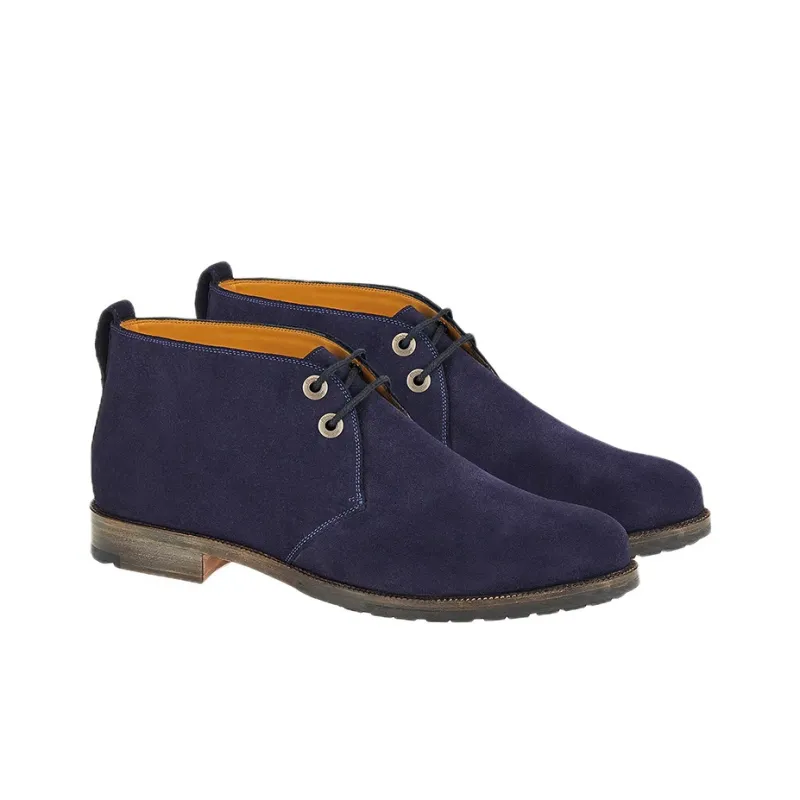 FERRAGAMO Ankle Boots Men's Navy-1