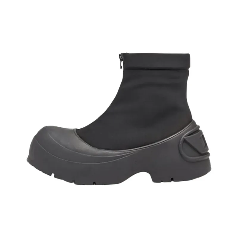 DIESEL OVAL D Series Ankle Boots Men's Black-0