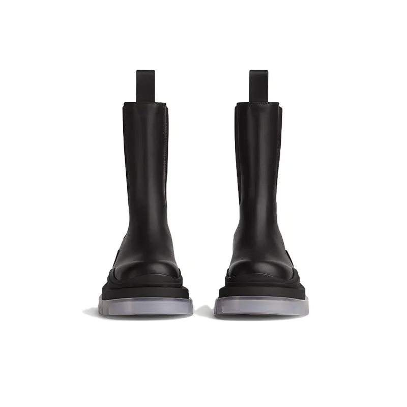 Bottega Veneta Tire Chelsea Crew Chelsea Boots 5.5cm Women's Black-2