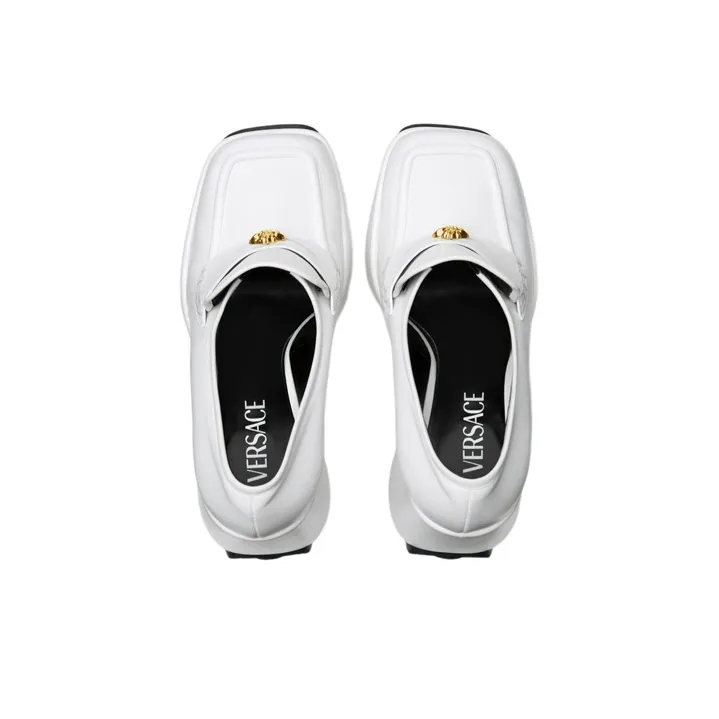 VERSACE Triplatform Loafers Women's White-3