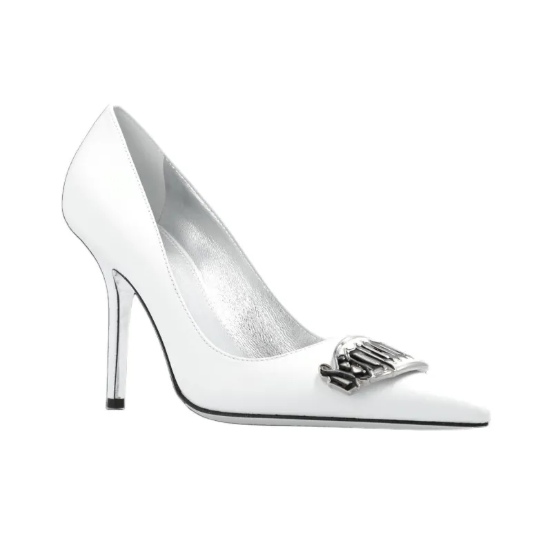 DSQUARED 2 Logo Plaque Pointed Toe Pumps-2