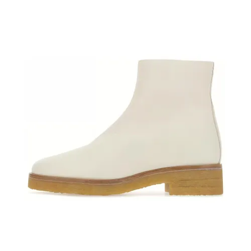 THE ROW Boris Ankle Boots Women's White