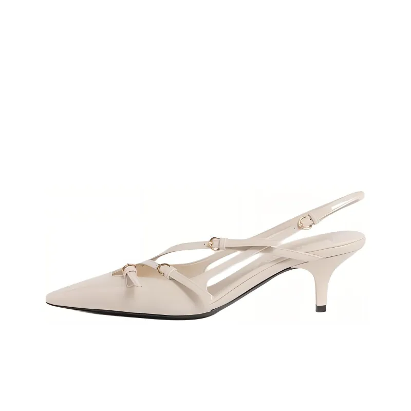 MIU MIU Slim Heel High Heels 5.5cm Women's Ivory-0