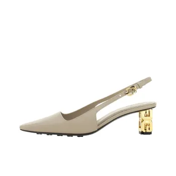 GIVENCHY G Cube Chunky Heel High Heels Women's Beige