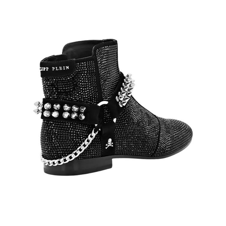 PHILIPP PLEIN Ankle Boots Men's Black-4