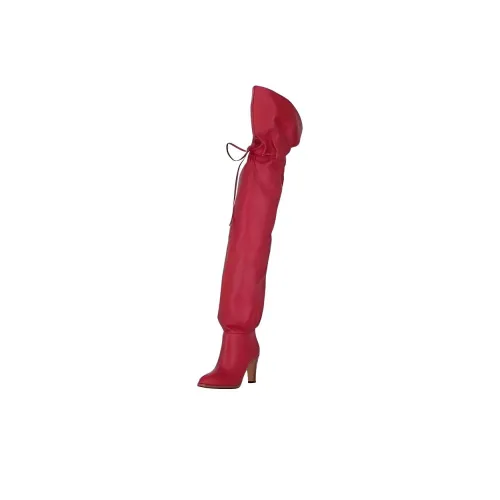 GUCCI Lisa Over The Knee Boots Romantic Cerise Women's