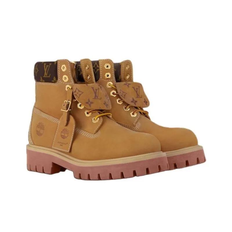 Timberland x LOUIS VUITTON Short Martin Boot Men's Brown-2