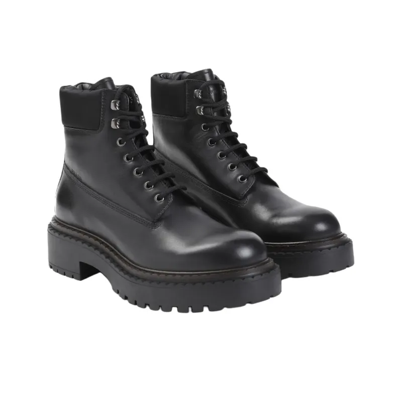 PRADA Round Toe Lace Up Boots-3