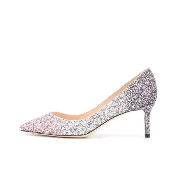 Jimmy Choo ROMY Slim Heel High Heels Women's Pink Silver