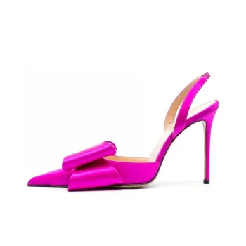 MACH & MACH Le Cadeau 110mm Satin Slingback Pumps