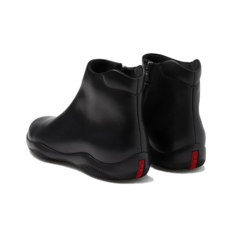 PRADA Toblach Ankle Boots 4cm Men's Black-2